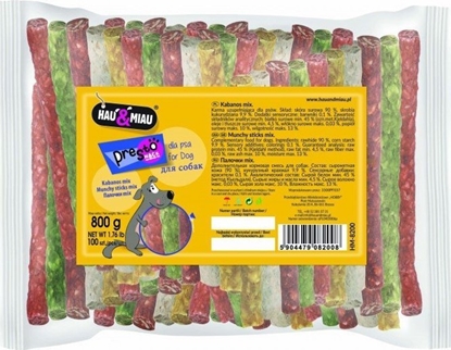 Attēls no Hau&Miau KABANOS 8-9mm/12.5cm, 100 szt/opak., 800 g/opak, 20 opak/karton, MIX