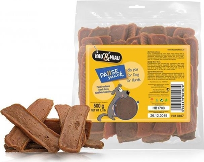 Attēls no Hau&Miau Pausesnack przysmak dla psa, paski z woowin 500g