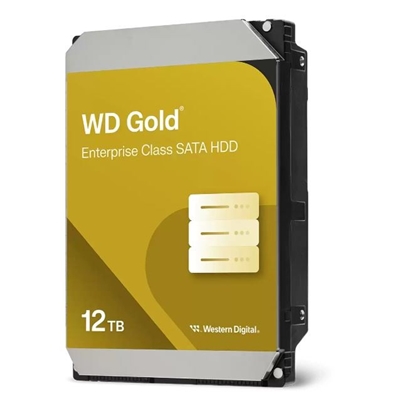 Изображение HDD|WESTERN DIGITAL|Gold|12TB|SATA 3.0|256 MB|7200 rpm|3,5"|WD122KRYZ