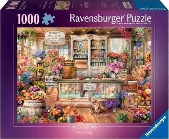 Picture of Heye Puzzle 1000 Kot w kwiaciarni