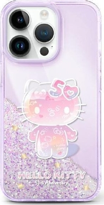 Picture of Hello Kitty Hello Kitty HKHCP16SL50PPU iPhone 16      6.1" fioletowy/purple hardcase Liquid Glitter 50TH Anniversary Party