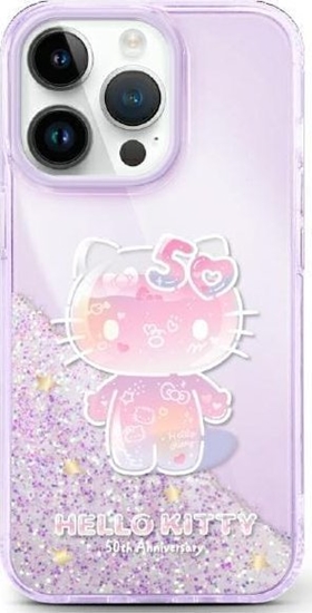 Picture of Hello Kitty Hello Kitty HKHCP16SL50PPU iPhone 16      6.1" fioletowy/purple hardcase Liquid Glitter 50TH Anniversary Party