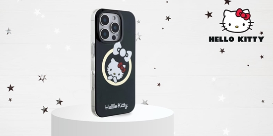 Picture of Hello Kitty Hello Kitty HKHMP16SHFLBK iPhone 16 6.1" black/black hardcase IML Fun bow Magsafe