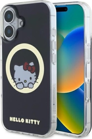 Изображение Hello Kitty Hello Kitty HKHMP16SHSWKK iPhone 16 6.1" black/black hardcase IML Sweet Kitty Magsafe