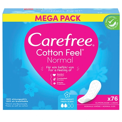 Attēls no Hig.ieliktnīši Carefree Cotton Fresh 76gab.