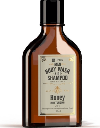 Picture of HiSkin HISKIN Men Whisky el do mycia ciaa i szampon do wosów i brody 3w1 - Honey 100 ml (mini)