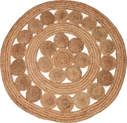 Изображение Home Styling Collection Dywan JUTOWY BOHO pleciony z juty okrgy 120 cm