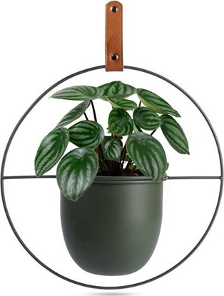 Изображение Home Styling Collection Osonka na doniczk wiszca metalowa zielona 30x30 cm