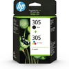 Picture of HP 6ZD17AE 2-Pack BK/3-colors No. 305