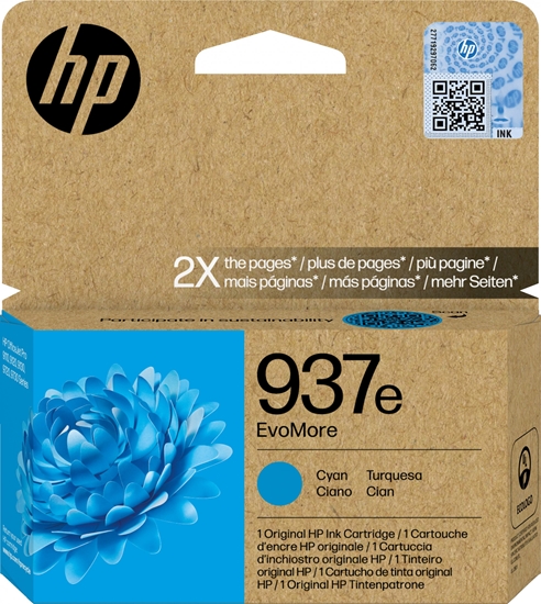 Picture of HP 937e EvoMore Cyan Org Ink Cartridge