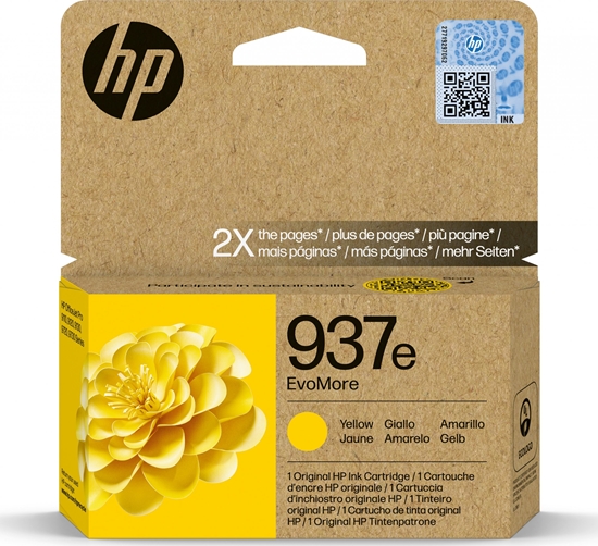 Picture of HP 937e EvoMore Yellow Org Ink Cartridge