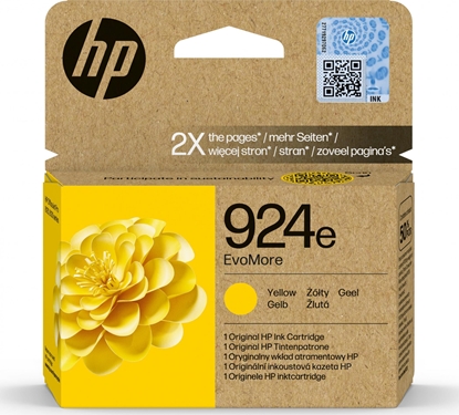 Изображение HP EvoMore 4K0U9NE ink cartridge yellow No. 924e