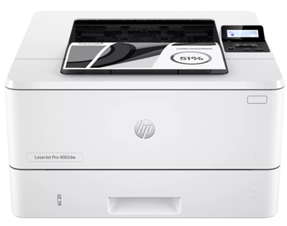 Attēls no HP LaserJet Pro 4002dw Printer, Black and white, Printer for Small medium business, Print, Two-sided printing; Fast first page out speeds; Compact Size; Energy Efficient; Strong Security; Dualband Wi-Fi