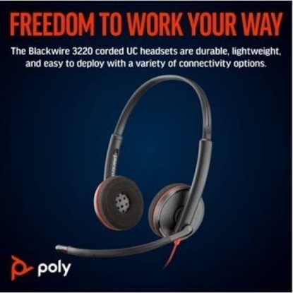 Picture of HP Poly BW 3220 Stereo USB-C HS +USB-C/A