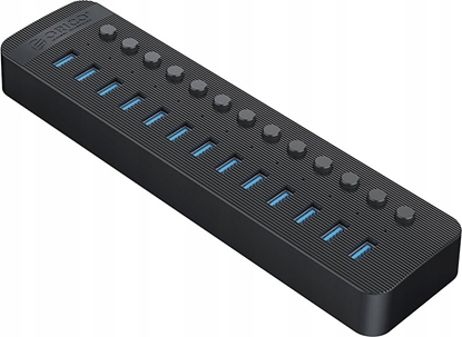 Picture of HUB 13-portowy z wcznikiem USB-A 3.0 - czarny