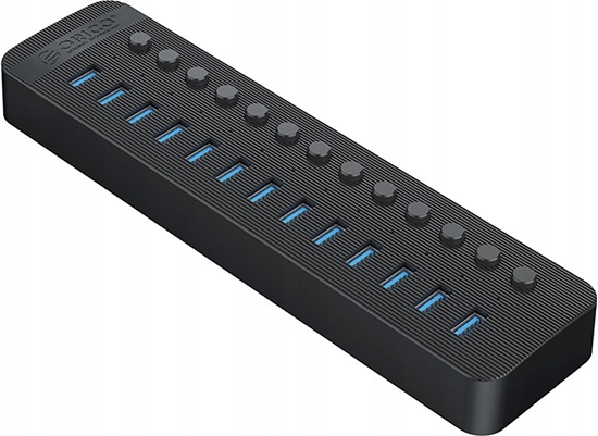 Picture of HUB 13-portowy z wcznikiem USB-A 3.0 - czarny