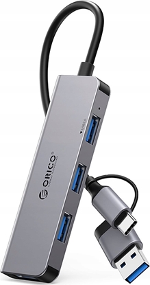 Attēls no Orico Orico YSA5-U3 USB-A/USB-C Hub Docking Station 3x USB-A 2.0 + 1x USB-A 3.0 - Gray
