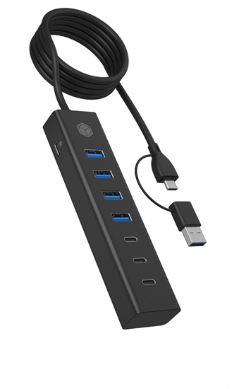 Picture of Hub IB-HUB1737-C3 7-Port USB 3.2 Gen 1 Hub, 3x USB Type-C.,  4x USB Type-A 