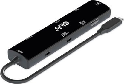 Picture of HUB USB Club 3D Club3D hub USB-C (USB4), 6-in-1 Hub s HDMI 8K60Hz/4K120Hz, 2xUSB-A, RJ45 a 2xUSB-C, 1xData, 1xPD - nabíjení 100W