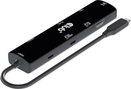Picture of HUB USB Club 3D Club3D hub USB-C (USB4), 6-in-1 Hub s HDMI 8K60Hz/4K120Hz, 2xUSB-A, RJ45 a 2xUSB-C, 1xData, 1xPD - nabíjení 100W