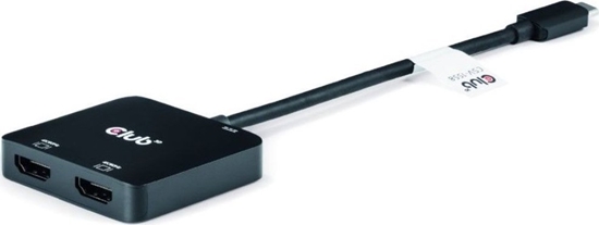 Picture of HUB USB Club 3D Club3D MST-Hub USB 3.2 Typ C > 2x HDMI 4K60Hz +100W PD St/Bu retail