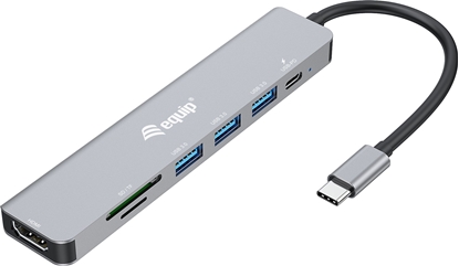 Picture of Equip 133494 dokstacija Vadu USB 3.2 Gen 1 (3.1 Gen 1) Type-C Sudrabs