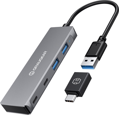 Picture of HUB USB Graugear GRAUGEAR USB-HUB 4x USB 3.0, 2x Type-C und 2x Type-A retail