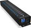 Picture of HUB USB Icy Box Hub IB-HUB1717 16+1 port USB HUB, 16x USB + 1x USB do adowania, USB 3.2 Gen 1, 96 Watt zasilacz