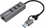 Attēls no HUB USB MicroConnect Microconnect USBHUB-RJ45-2IN1 huby i koncentratory USB 3.2 Gen 1 (3.1 Gen 1) Type-A 5000 Mbit/s Czarny