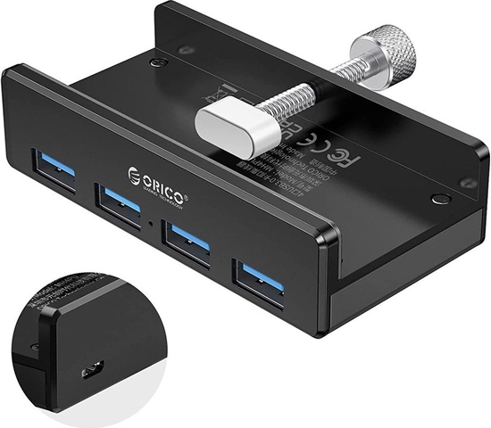 Picture of HUB USB Orico USB 3.0 aktywny, micro USB, biurkowy 4x USB A (MH4PU-P-BK-BP)