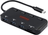 Picture of Roline USB 3.2 Gen 1 Hub, 3 Ports, Type C connection cable, with Card Reader, switchable