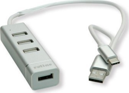 Attēls no USB2.0 TypeA 4portu HUB, Type A+C, Roline
