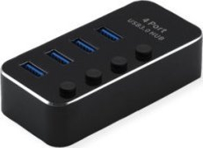 Attēls no Roline USB 3.2 Gen 1 Hub, 4 Ports, switchable, black