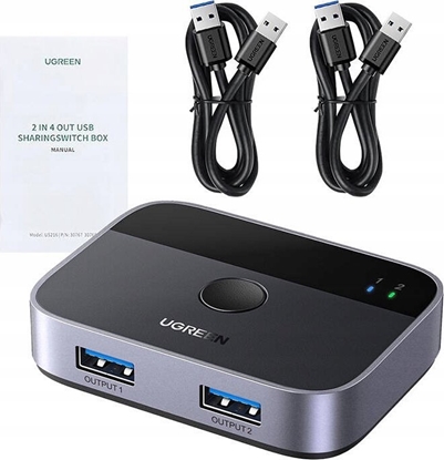 Attēls no HUB USB Ugreen CM757 2x USB-A 3.0 (UGR1875)