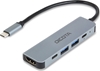 Picture of Dicota USB-C 5-in-1 Video Hub 4K PD 100W silver