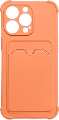 Attēls no Hurtel Card Armor Case etui pokrowiec do iPhone 13 mini portfel na kart silikonowe pancerne etui Air Bag pomaraczowy