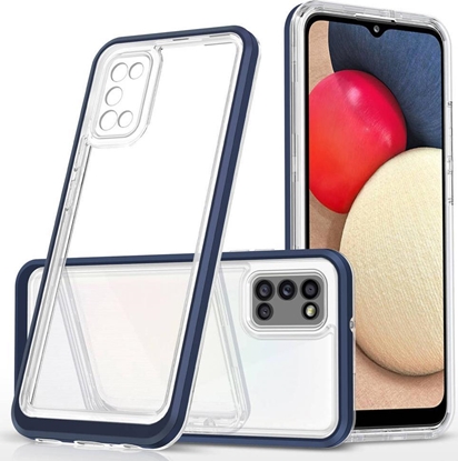 Attēls no Hurtel Clear 3in1 etui do Samsung Galaxy A03s (166) elowy pokrowiec z ramk niebieski