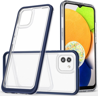 Attēls no Hurtel Clear 3in1 etui Samsung Galaxy A03 silikonowy pokrowiec z ramk niebieskie