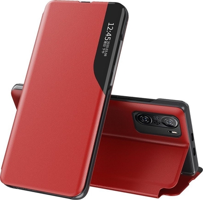 Attēls no Hurtel Eco* Leather View Case elegancki futera etui z klapk i funkcj podstawki Xiaomi Redmi K40 Pro+ / K40 Pro / K40 / Poco F3 czerwony