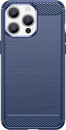 Attēls no Hurtel Elastyczne etui wzór karbon do iPhone 15 Pro Carbon Case - niebieskie