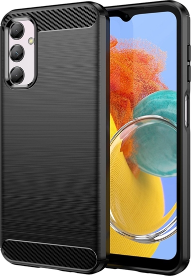 Picture of Hurtel Elastyczne etui wzór karbon do Samsung Galaxy M14 Carbon Case - czarne