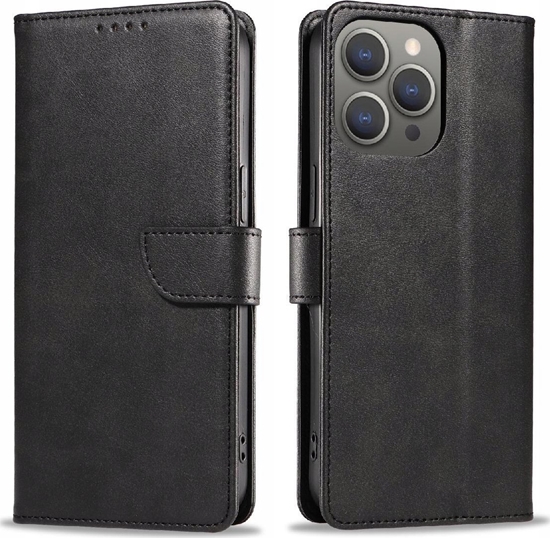 Picture of Hurtel Etui Leather Book Case na iPhone 16 Pro - czarne