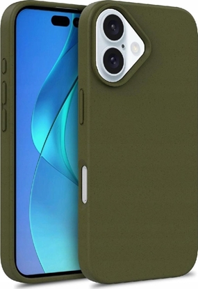 Attēls no Hurtel Etui Multiple Color Wheat Bran Case MagSafe na iPhone 16 Pro - ciemnozielone