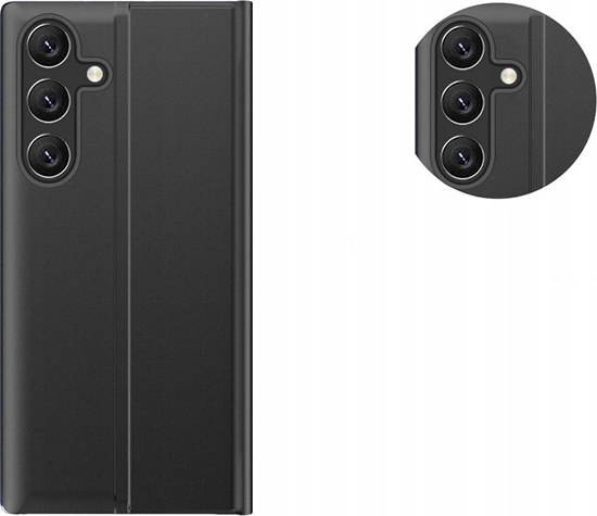 Picture of Hurtel Etui New Sleep View Case z klapk i podstawk na Samsung Galaxy A35 - czarne