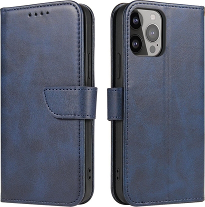 Attēls no Hurtel Etui portfel z klapk podstawk do iPhone 15 Plus Magnet Case - niebieski