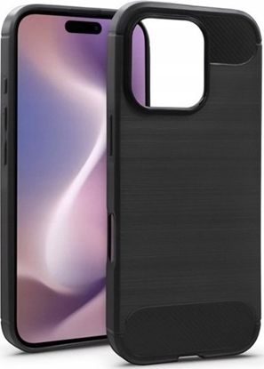 Attēls no Hurtel Etui silikonowe Carbon Case do iPhone 16 Pro - czarne