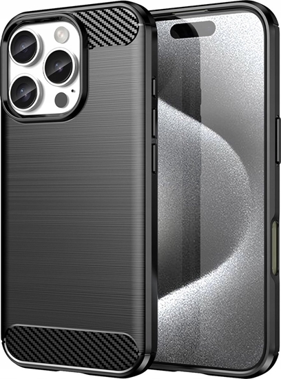 Picture of Hurtel Etui silikonowe Carbon Case do iPhone 16 Pro Max - czarne