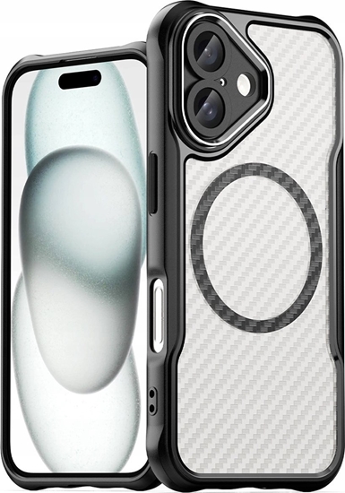 Picture of Hurtel Etui silikonowe Leading Series MagSafe do iPhone 16 - czarne