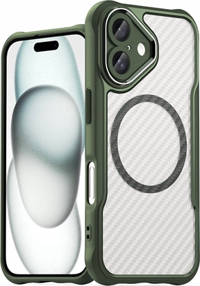 Attēls no Hurtel Etui silikonowe Leading Series MagSafe do iPhone 16 - zielone