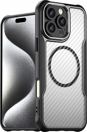 Picture of Hurtel Etui silikonowe Leading Series MagSafe do iPhone 16 Pro - czarne